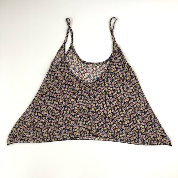 Brandy Melville Floral Flowy Tank Top One Size - Picture 6 of 11